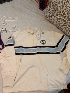 Hollister Cream Rugby-Style Polo Shirt